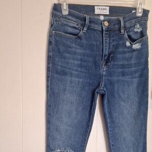 Frame Denim Women's Classic Blue Skinny Jeans